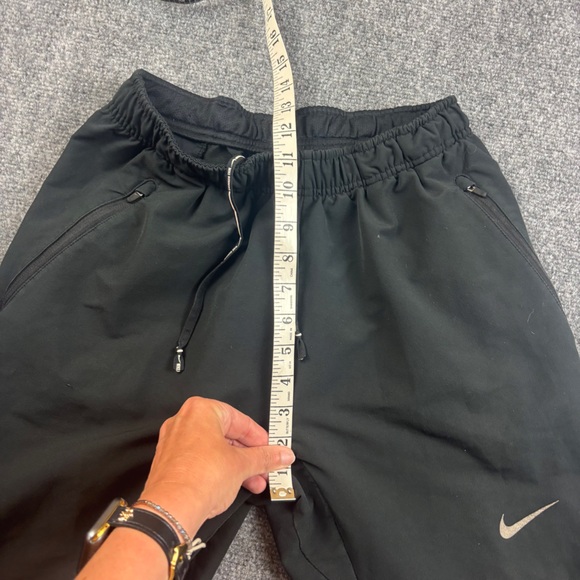 NIKE Running Black Tapered Athletic Pants Zipper Hem Dri-Fit size: Medium - Picture 6 of 9